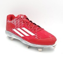 Adidas Men Low Top Baseball Cleats Power Alley 3 Size US 13 Red White S84760 - £27.37 GBP