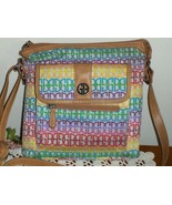 Giani Bernini Crossbody Organizer Bag Multi Color Rainbow Logo Purse Pur... - £19.91 GBP