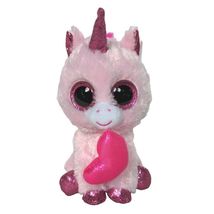 Ty Beanie Boo Darling Pink Unicorn Plush Holding Heart Stuffed Animal 20... - $12.88