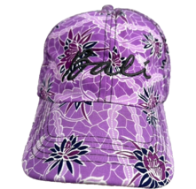 Bali Indonesia Baseball Hat Cap Flowers Adjustable Embroidered Purple Ge... - £27.37 GBP
