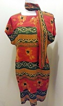 Casual Corner Womens Petites Dress with Scarf Multicolor Size 8 - £14.15 GBP