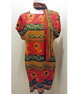 Casual Corner Womens Petites Dress with Scarf Multicolor Size 8 - $24.43 CAD