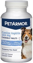 PetArmor Canine Asprin Chewable Tablets for Large Dogs 120 count PetArmo... - $30.22