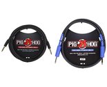 Pig Hog PC-H20BK 1/4&quot; Black Woven Guitar Instrument Cable, 20 Feet - $31.80