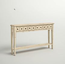 Long Storage Console Table Cream Beachcrest Entryway Furniture Desk Space New - $269.99