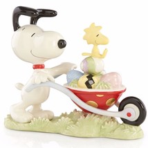 Lenox Peanuts Snoopy&#39;s Easter Egg Delivery Figurine Woodstock Beagle Dog NEW - £157.29 GBP