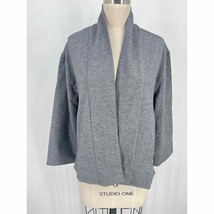 NWT Ministry of Supply Women&#39;s Fusion Terry Cardigan Sz S Classic Heather Gray - £58.75 GBP