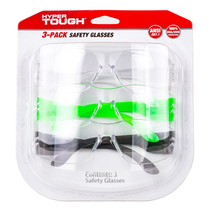 Hyper Tough 3-Pack Safety Glasses with Z87.1 Poly-Carbonate Lens HTS-3PK - £13.75 GBP