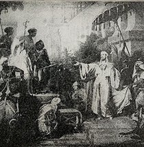 1906 Queen of Sheba &amp; Solomon Print Story Of The Bible 8.25 X 5.75&quot; Anti... - $372.61 MXN