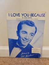 I Love You Because by Al Martino Sheet Music Piano Capitol Records - $8.99