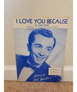 I Love You Because by Al Martino Sheet Music Piano Capitol Records - $167.21 MXN