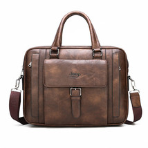 JEEP BULUO Men Big Size Briefcase Bags For 15 inches Laptop Split Leather Busine - £82.71 GBP