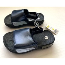 New Sandals Boys Toddler Size Small 5 6 navy Blue Slip On Sandals Shoes - $5.49