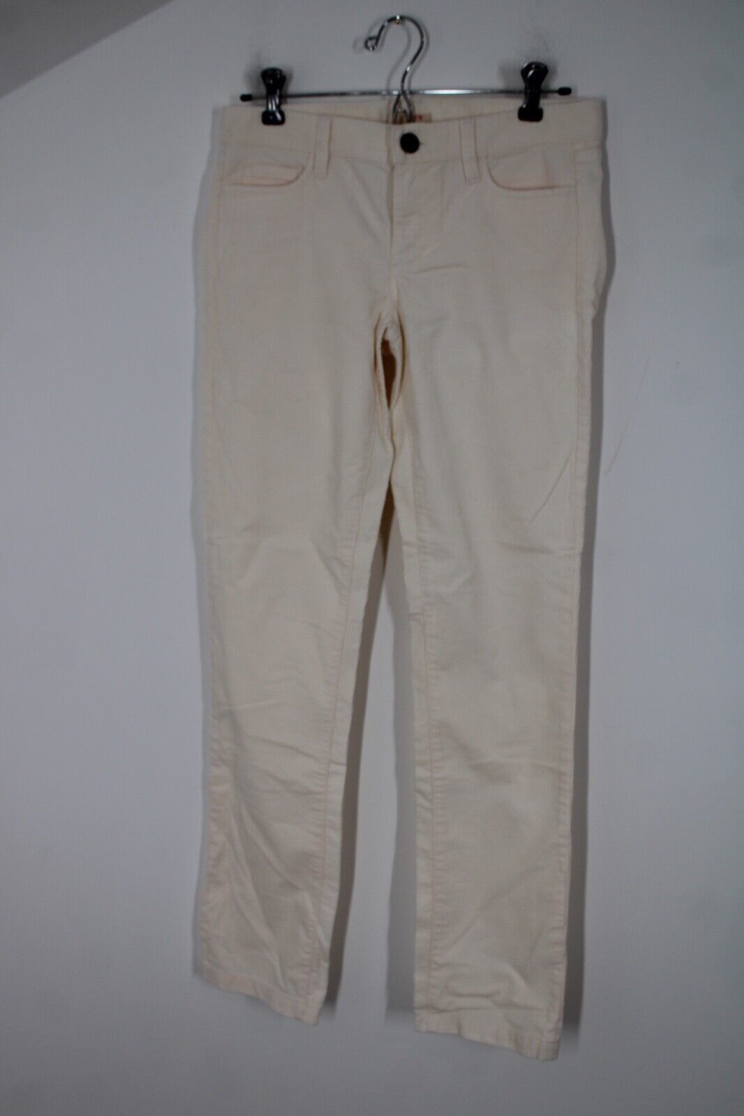 Primary image for NWD J Crew 25 Short Ivory Stretch Vintage Matchstick Corduroy Cord Pants 17397