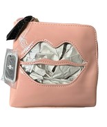 Nine To Nine Pink Lip Cut Out Travel Makeup Bag Pouch - $11.87