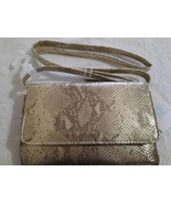 Time and Tru Women&#39;s Snake Print Wallet Lucia Crossbody Strap Fold Over ... - £6.43 GBP