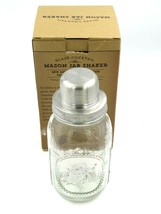 Mason Jar Shaker Glass Cocktail Shaker 16oz NEW - £10.24 GBP