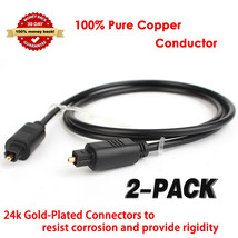 6Ft 2Pcs Durable Pvc Outer Layer Optical Digital Audio Cable For Home Th... - £20.43 GBP