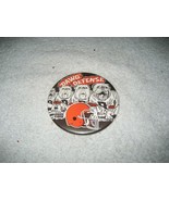 Vintage 1988 NFL Cleveland Browns Football Dawg Dog Defense Button Pin - $318.73 MXN