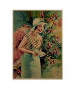 Girl w Umbrella Poster Vintage Reproduction Print Chinese Shanghai Lady ... - $92.47 MXN+