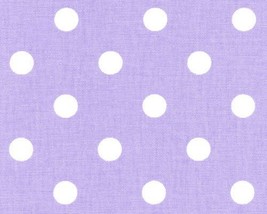 SAMPLE SALE RUNNER 29&quot; Polka Dot White on lilac light purple Wedding Bridal Home - £3.68 GBP