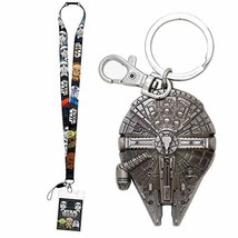 Disney Star Wars Lanyard and Millennium Falcon Keychain Bundle | Disney ... - £12.25 GBP