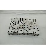 Lot Of (24) White Dice With Black Pips Dalmation Under 1/2&quot; - $19.31 CAD