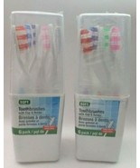 LOT 2 Case of Family 6-ct/Box Toothbrushes w/ Drinking Cup and Holder = ... - £8.59 GBP