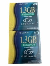 SONY GIGAMO MO 1.3GB Magneto Optical Disk Lot Of 2 BRAND NEW SEALED - $26.96
