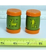 Vintage Plastic St. Labre School, Olive/Orange, Salt and Pepper Shakers - $11.88