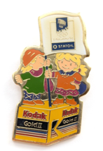 1994 Kodak Statoil Lillehammer Norway Winter Olympics Mascot Haakon Kristin Pin - $12.99