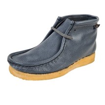 Lugz Hustler Mens Mid Top Boots MWM44L Chukka Leather Grey Blue Vintage Size 8.5 - £17.58 GBP
