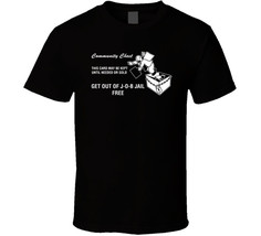 Monopoly Get Out Of Jail Free this card may be keep 2 logo T-Shirt tee U... - $20.94+