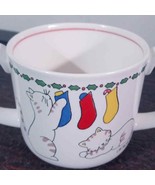Mikasa puss and boots Children&#39;s cat Christmas ceramic cup japan CC903 - $14.11 CAD