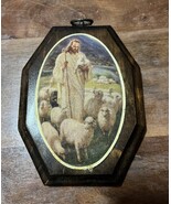 VTG Jesus Original Beaded Glass Plaque Est. 1971  Hanging Wall Art Pictu... - $11.30