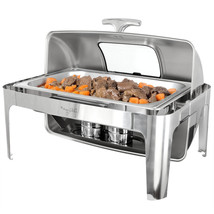 MegaChef 9.5 Quart Oblong Roll Top Stainless Steel Professional Chafing ... - $2,723.15 MXN