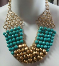 Vintage Massive Bead Cluster Runway Chain Necklace - £43.02 GBP