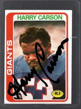 Harry Carson Signed Autographed 1978 Topps Card - New York Giants - $7.95