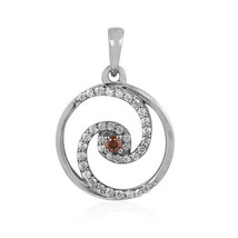 Jewelry of Venus fire  Pendant of Air Red I2 brilliant silver pendant - £441.74 GBP