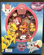 Disney Princess Palace Pets Stuck on Stories Story Book 10 Suction Cup Toys Fun  - £18.69 GBP