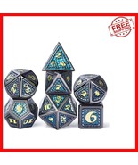 Gorgeous 7-Piece Teal Dragon Scale Metallic Dice with Gift Case - Ideal ... - $715.68 MXN