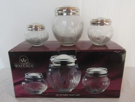 Wallace Set Of Three Crysal Vanity Jars Nib DH2652 - £7.95 GBP