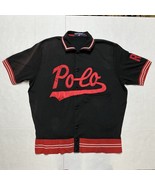 Vintage Polo Sport Ralph Lauren Script Spellout Logo Snap Button Shirt M... - $1,689.22 MXN
