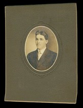 Vintage Cabinet Photo Williams Studio Fairfield Iowa Young Man in Suit - £11.86 GBP