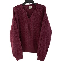 St. Johns Bay M Medium Sweater Womens Long Sleeve V-Neck Burgundy Medium... - $12.99