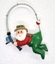 Hallmark Keepsake Ornament 1991 HOOKED on SANTA Julia Lee W/Box Fishing - $7.99