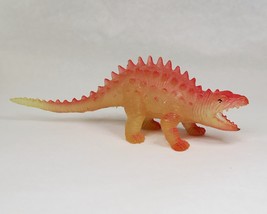 Ankylosaur Dinosaur Figure Vintage Translucent Yellow &amp; Red Hong Kong Sc... - $19.70