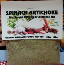 Spinach Artichoke Dip Mix (2 mixes)makes dips spreads cheeseballs salad dressing - £9.70 GBP