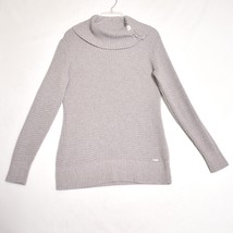 Calvin Klein Sweater Gray Knit Cowl Neck Long Sleeve Women&#39;s Size Medium - £18.52 GBP
