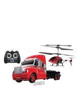 World Tech Toys-RED-R/C Mega Hauler Truck &amp; Helicopter Combo Pack - €37,11 EUR